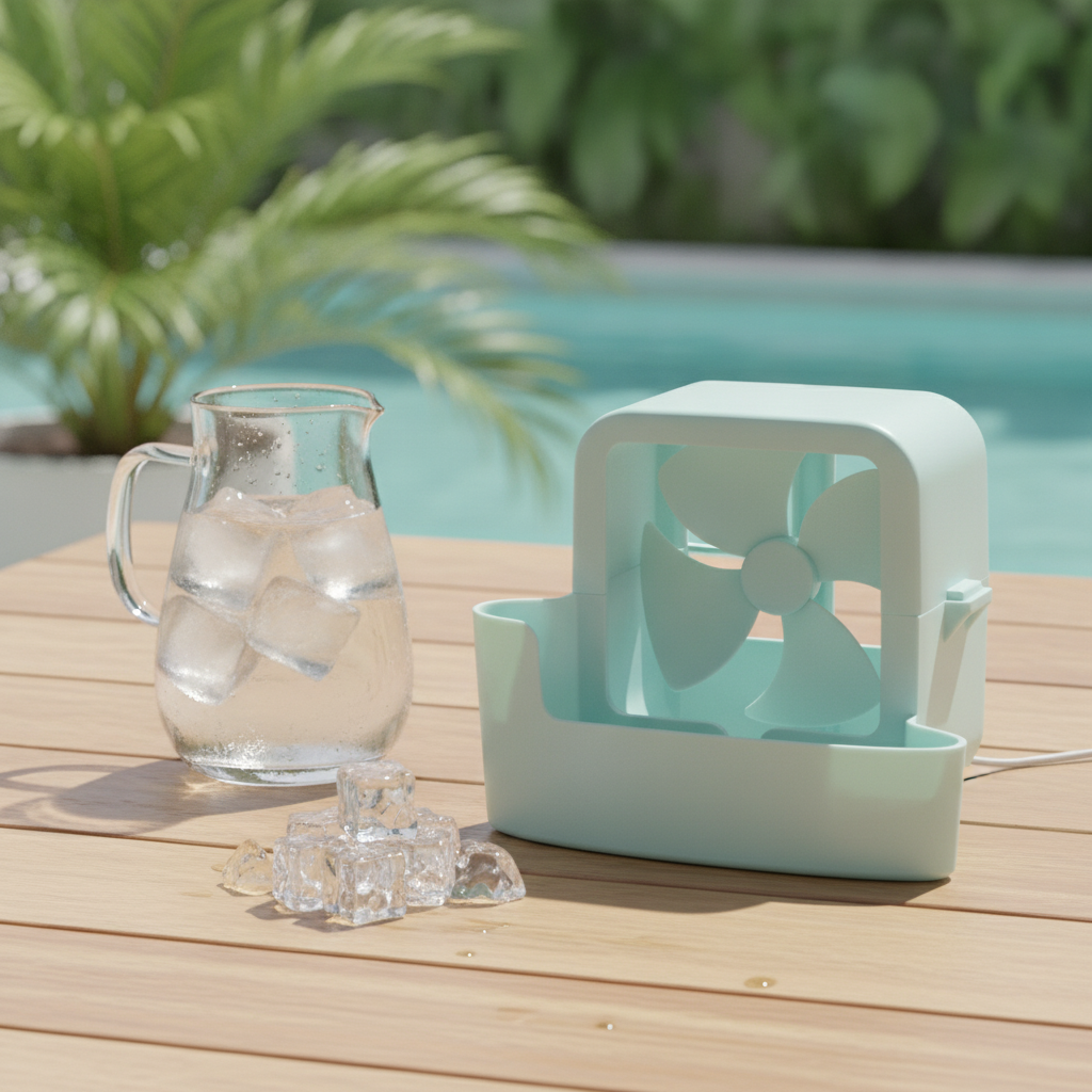 Ventilateur Portable Rafraîchissant avec Glaçons