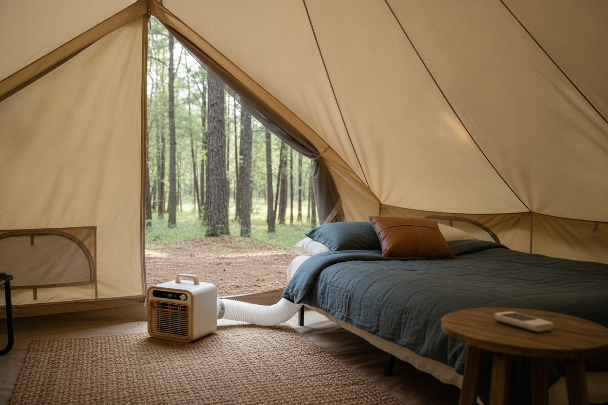 Climatiseur portable split 1500W – Camping & intérieur